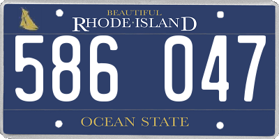 RI license plate 586047