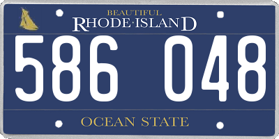 RI license plate 586048