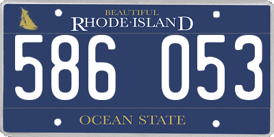 RI license plate 586053