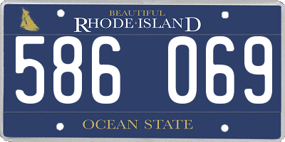 RI license plate 586069