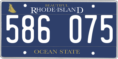 RI license plate 586075