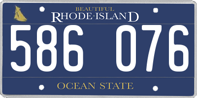 RI license plate 586076