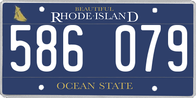 RI license plate 586079