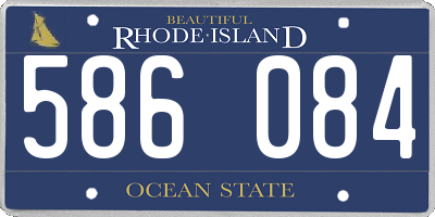 RI license plate 586084