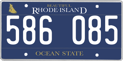 RI license plate 586085