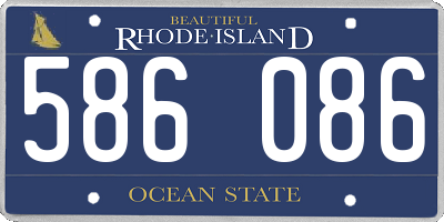 RI license plate 586086
