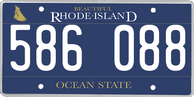 RI license plate 586088