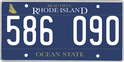 RI license plate 586090