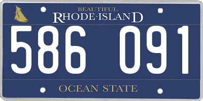 RI license plate 586091