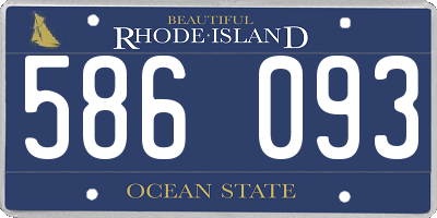 RI license plate 586093