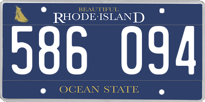 RI license plate 586094