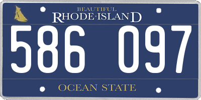 RI license plate 586097