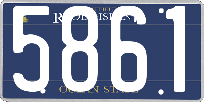 RI license plate 5861