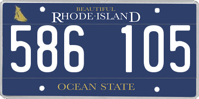 RI license plate 586105