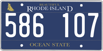 RI license plate 586107