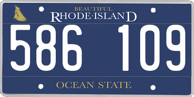 RI license plate 586109
