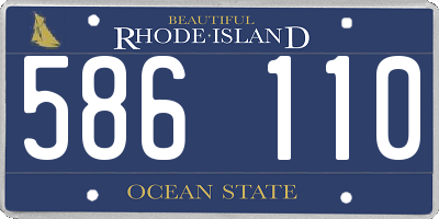 RI license plate 586110
