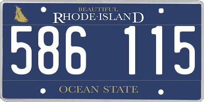 RI license plate 586115