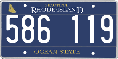 RI license plate 586119