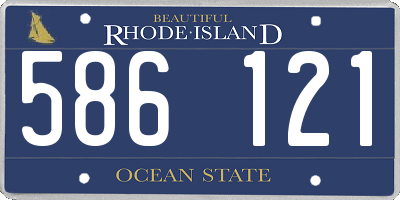 RI license plate 586121