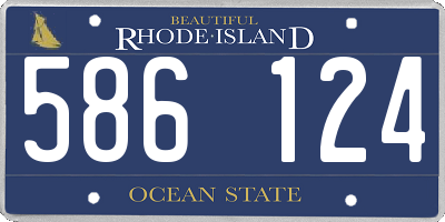 RI license plate 586124