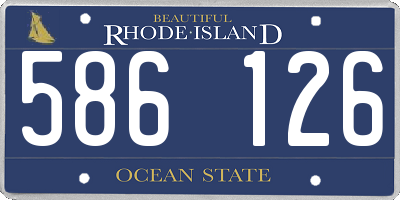 RI license plate 586126