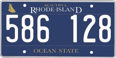 RI license plate 586128