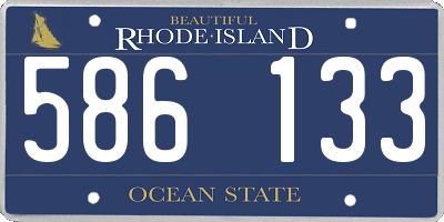 RI license plate 586133