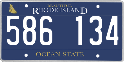 RI license plate 586134