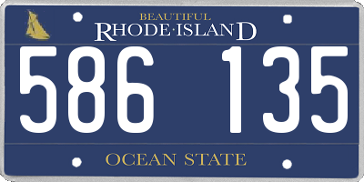 RI license plate 586135