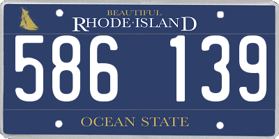 RI license plate 586139