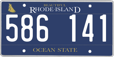 RI license plate 586141