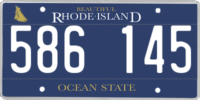 RI license plate 586145