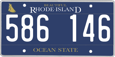 RI license plate 586146