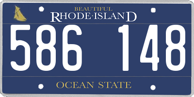 RI license plate 586148