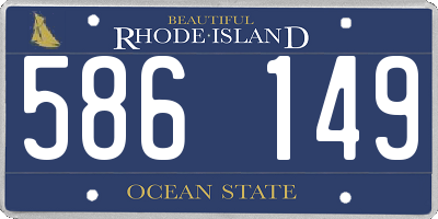 RI license plate 586149