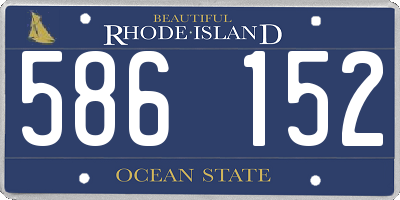 RI license plate 586152
