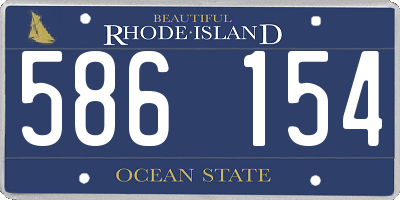 RI license plate 586154