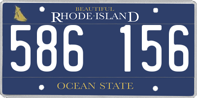 RI license plate 586156