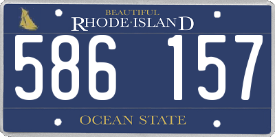 RI license plate 586157
