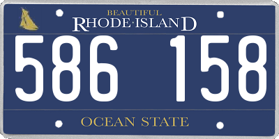 RI license plate 586158