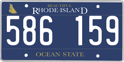 RI license plate 586159