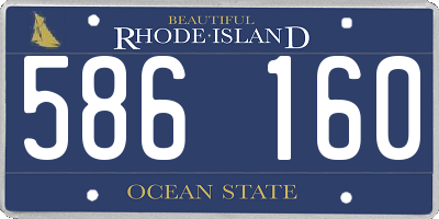 RI license plate 586160