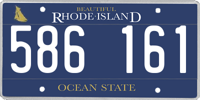 RI license plate 586161