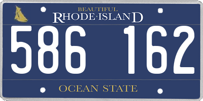 RI license plate 586162