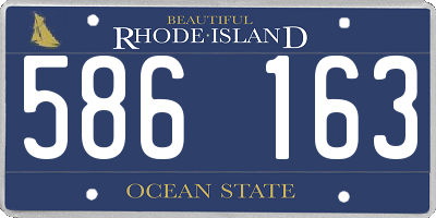 RI license plate 586163