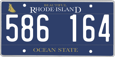 RI license plate 586164