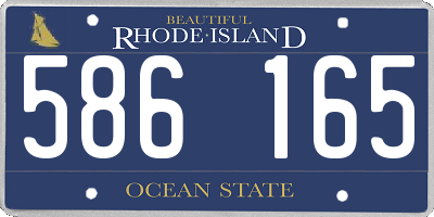RI license plate 586165