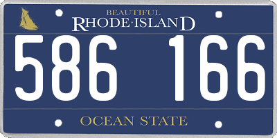 RI license plate 586166