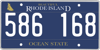 RI license plate 586168